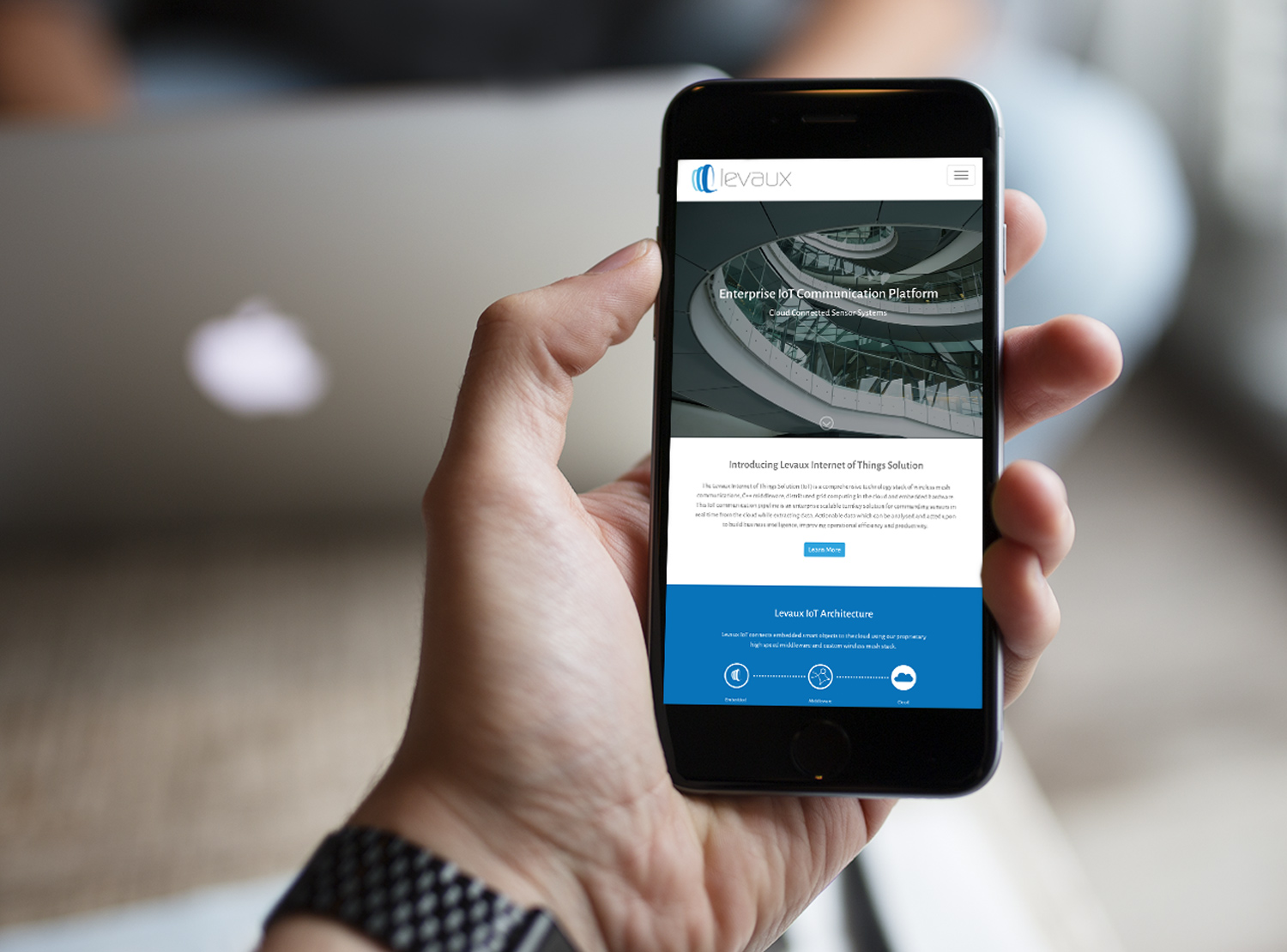 Levaux Website on Mobile